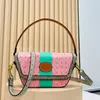 Vintage Designer Bag Hand Bag Women Crossbody Bags Classic Letter Printing Canvas Leather Shoulder Handbags Flap Cell Phone Pocket Clutch Purse Gold Hardware