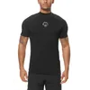 Mäns T-shirts som kör snabba torra sportkläder Män Summer Compression Tight T-shirt Running Breattable Short Sleeve Top 230625