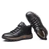 Boots Winter Men's Wool Fur Boots Outdoor Thick Composite Sole Casual Shoes Cowhide Leather Designer Sewing Ankle Boots