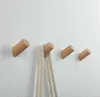 Natural Wood Clothes Hanger Wall Mounted Sundries Handbag Hat Scarf Hook Decorative Key Holder Bathroom Storage Rack JL1312