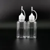 Lot 100PCS 30ML PET Dropper bottle Metal Needle Tip Needle Cap Plastic dropper bottles Vapor E cig Juice Qgbma