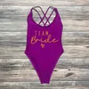 Женские купальники S-XXL, купальник Team BrideBride, женский цельный купальный костюм, женский девичник, монокини, пляжная одежда больших размеров