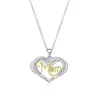 Kedjor boniskiss 925 sterling silver damer halsband kärlek hjärta mamma bokstäver pendent fin smycken mors dag gåva för 2023