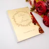 Outros artigos para festas festivas Estilos diferentes Assinatura de casamento personalizada Livro de visitas personalizado Ouro/Prata Capa de espelho Vazio Branco Páginas em branco Decoração de festa 230625