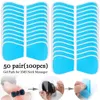 Produits en gros de 50 paires (100pcs) Taft de gel pour EMS Neck Massager Exerciseur Remplacement Gel Patch Muscle Stimper Sticker Gel Accessoire