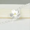 Link Armbänder Ästhetische Romantische Silber Überzogene Schmuck Mode Kleine Frische Kirsche Blume Hochwertige Weibliche SL011