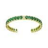 Armband 2022 armband för kvinnor lyxiga modesmycken grön natursten manschett charm hårt armband brudgagemang armband
