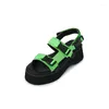 Platforma sandalen zomer cm dikke hakken met gespen high street gothic sandles dames wiggen schoenen casual voor abf