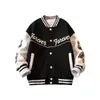 Jackets Spring Autumn Casual Boys Contrast Alphabet Varsity Jackets School Kids Outfit Tops Child Single-breasted Sport Coats 3-14 Years 230626