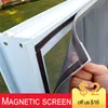 Ren gardiner insekt magnetiska fönsterskärm tyll mesh stealth anpassa diy sommar gardin avtagbar tvättbar anti flues myggnät 230625