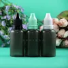 Big Sale 10 ML 100 Pcs LDPE BLACK Color Plastic Dropper Bottles With Tamper Proof Caps & Tips Safe Vapor Squeeze thin nipple Ojfee