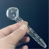 fabricación Súper grueso Pyrex vidrio quemador de aceite pipa accesorios para fumar 13 cm color claro transparente tubo grande puntas de uñas bong alrededor de 13 cm 30 g