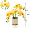 Fioriere Vasi Farfalla di seta Orchidea Fiori artificiali Bonsai Orchidea Vaso di fiori Decorazioni per la casa Decorazioni per matrimoni Piante finte