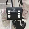 Lovely Pink White Melody Cinnamoroll PU Square MINI One Shoulder Bag Girl CuteAccessories Messager Bag con bottone 3 colori