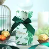 Present Wrap Green Paper Candy Boxes Bag Bright Box Baby Shower Favors Birthday Party Christmas Supplies Decoration 230625