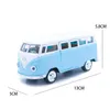 Diecast Model auto 1 32 T1 Bus Legering Diecasts Speelgoed Auto Modellen Metalen Voertuigen Klassieke Bussen Collectable Speelgoed Voor Kinderen 230625