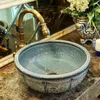 Chińskie cloakroom blat porcelanowy umywalki łazienkowe z umywalki łazienkowe ceramiczne ręcznie malowane baseny bvion