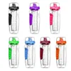 Tea Cups 1L Portable Fruit Infuser Bottle Tritan Drinkware Water Juice Shaker Travel Sport Detox 230626