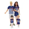 Dolls 4pcs Family Dolls Ken Wife Playset Mother Kids Dolls Ball Jointed Parent-child Clothes DIY Play House Toys for Baby Girls Gifts 230625