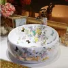 White China Artistic Handmade butterfly Ceramic Lavobo flower Countertop handmade ceramic small wash basin bathroom sinksgood qty Eibmf