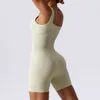 Designer Lu Lus-bodysuit voor dames, yoga, buikcontrole, naadloze geribbelde jumpsuit, gewatteerde sport-bh, romper, mode Fiess-sportkleding