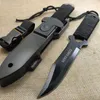 Kampanie noża polowań taktyczne ustalone ostrze 7cr14Mov Blade stalowa rączka na zewnątrz Camping Survival Utility Nóż Kieszonkowe narzędzie+ ABS Sheathhkd230626