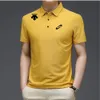 Hommes Polos D'été À Manches Courtes De Mode Slim Fit Baseball T-shirt À Séchage Rapide Respirant Polo Cou Solide Golf Polo Chemise 230625