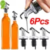 Ny 6st Oil Bottle Stopper Lock Plug-tätning Läcksäker munstycke Sprayer Liquor Dispenser Vin Pourer Kök Verktyg Oil Pour Spouts