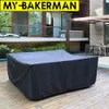 Dust Cover 72Sizes Black Outdoor Patio Garden Furniture Waterproof Covers Rain Snow Chair covers for Sofa Table Proof 230625