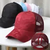 Visir Cap Hat Solid Color Justerbar Summer Baseball Anti UV Mesh toppade kvinnliga hattar utomhus