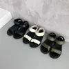 Designer sandals French Lady leather toe clip square kitten heel Luxury Casual Comfortable Outdoor Party Slippers R1ZK