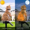 Outdoor Squirrel Solar Power LED Lawn Lamp Energy Saving Waterproof Garden Yard Landscape Decorative Light