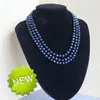 Chains 7-8mm Natural Round Black Shell Pearl Beads Necklace For Women Girls Gift Fashion Jewelry Making Design 17-19inch Wholesale