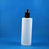 100 Pcs 120ML Plastic Dropper Bottles Tamper Proof Evidence Long Thin Needle Nozzle Tips E CIG Liquid Liquide OIL Juice Vapor 120 mL Ofwgm