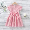 Girl Dresses Child Girls For Summer Baby Fashion Trend Waist Princess Party Shirt Dress 2 12 Years Old Kids Clothes