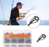 Fish Finder Kit d'embouts de canne à pêche de remplacement pour tiges d'eau salée d'eau douce Guide d'anneau en céramique en acier inoxydable 230626