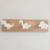 Hooks Rails Children's Room Dinosaur Wall Mounted Coat Wooden Door Hanger for Boys Bedroom Nursery Playroom Decorations 230625