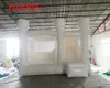 3,5m-5m Hållbar PVC kommersiell uppblåsbar vit studslott med glidkombinationshopphus tält studsslott jumper inkluderad luftblåsare för utomhus kul
