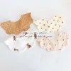 Baby Petal Gauze Cotton Bibs Newborn Boy Girls Cartoon Bear Feeding Burp Cloth 0-2 Years Soft Baby Saliva Towel Stuff Bandana