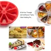 Moldes de bolo de fondant de silicone com 8 grades duráveis cozinha prato de pizza assadeira molde de comida para forno microondas panelas de pastelaria ferramentas