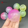 Ballon 100Pcs 45mm Plastique PP Jouet Capsules Moitié Transparent Coloré Rond Surprise Boule Facile Ouverture Verrouillage Amusement pour Distributeur Automatique 230626