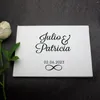 Party Supplies Custom Wedding Guestbook Signing Book For Weddings Guest Signatures Personalized Baptism Event & Decor