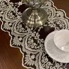 Table Runner European Lace Embroidered Table Runner Mat Christmas Decoration TV Cabinet Piano Party Cover Cloth Year Kitchen Tablecloth 230625