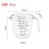 150/300/600/1000ml Plastic Measuring Cup Clear Scale Show Transparent Mug Pour Spout 4 sizes Measuring Cup Measuring Device
