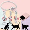 For pandora charm 925 silver beads charms Black Cat Pet Dog Set Paw Schnauzer Akita Pug charm set