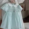 女の子のドレス夏の兄弟スモックドレスベビーガールガールエクサイリーフローラルロパキッズ服プリンセス結婚式