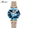 Damenuhren Meibin Luxusmarke Frauen Blaue Uhr Mode Dame Quarz Diamant Armbanduhr Elegantes weibliches Armband Mädchen Partykleid Reloj Mujer 230626