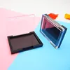 Garrafas de armazenamento vazias pequenas retangulares magnéticas paleta de sombras em preto claro cor com tampa batom blush caixa 20 unidades