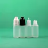 100 set / lotto 10ml Bottiglie contagocce in plastica a prova di bambino Punta lunga e sottile PE Sicuro per e Liquid Vapor Vapt Juice e-Liquide 10 ml Tkves