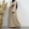 Etnik Giyim Wepbel Dubai Abaya Müslüman Elbise Kadınlar Uzun Kollu Robe Kaftan İslam Dantel Up Cep Kaftan
